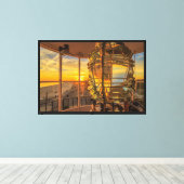 De weg verlichten canvas afdruk (Insitu (Houten vloer))