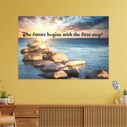 De weg vooruit canvas afdruk (Insitu (Woonkamer))