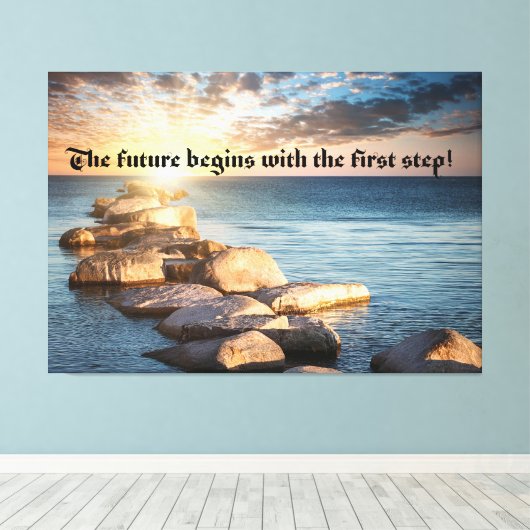 De weg vooruit canvas afdruk (Insitu (Houten vloer))