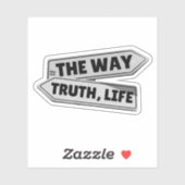 De Weg, Waarheid, Leven – Johannes 14:6 Sticker (Vel)