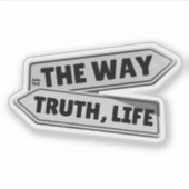 De Weg, Waarheid, Leven – Johannes 14:6 Sticker (Voorkant)