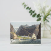 De wegen, St. Helena, gegraveerd door Robert Havel Briefkaart (Staand voorkant)