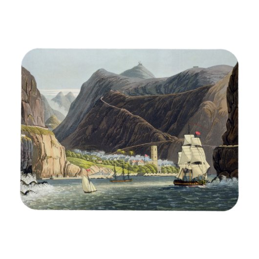 De wegen, St. Helena, gegraveerd door Robert Havel Magneet (Horizontaal)