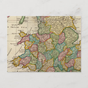 De wegen van Engeland en Wales Briefkaart