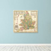 De wegen van Engeland en Wales Canvas Afdruk (Insitu (Houten vloer))