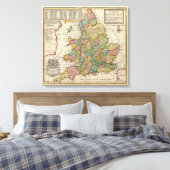 De wegen van Engeland en Wales Canvas Afdruk (Insitu (Slaapkamer))