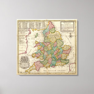 De wegen van Engeland en Wales Canvas Afdruk