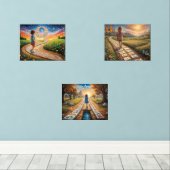 "De wegen van ontdekking" Muurkunst Sets (Houten vloer)