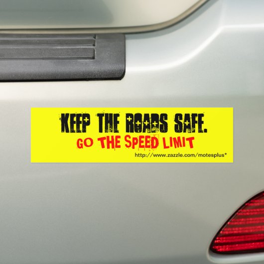 De wegen veilig houden bumpersticker (Op auto)