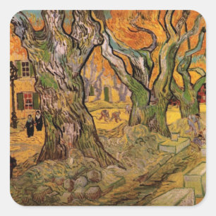 De Wegherstellers door Vincent van Gogh Vierkante Sticker