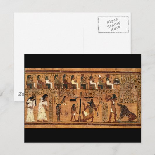 De weging van het hart briefkaart (Voorkant / Achterkant)