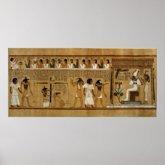 De weging van het hart tegen de doezelaar van Maat Poster (Voorkant)