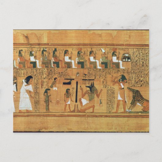 De weging van het hart tegen de veerkracht van briefkaart (Voorkant)