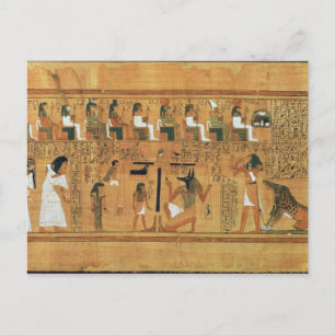 De weging van het hart tegen de veerkracht van briefkaart