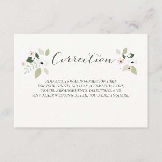 De weide bloeit de Kaart van de Correctie (Voorkant)