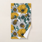 De weide in geel bad handdoek (Handdoek)