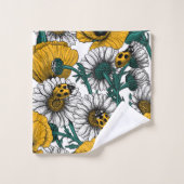 De weide in geel bad handdoek (Wasdoekje)