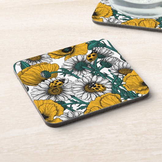 De weide in geel bier onderzetter (Linkerzijde)