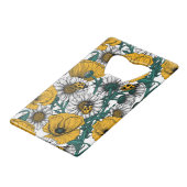 De weide in geel creditkaart flessenopener (Voorkant Gekanteld)