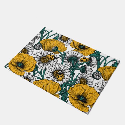 De weide in geel deurmat (Schuin)