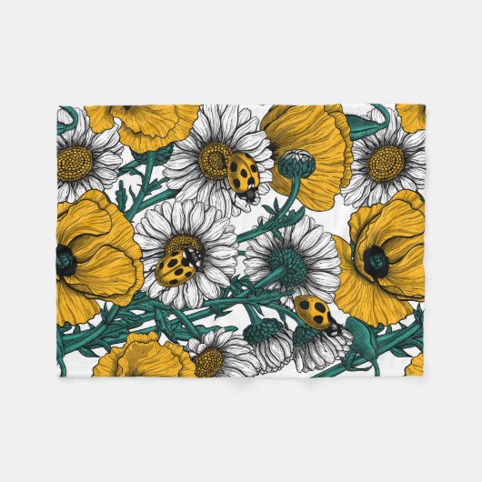 De weide in geel fleece deken (Voorkant (Horizontaal))