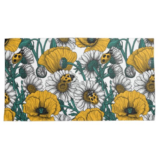 De weide in geel kussensloop (Voorkant-Rechts)