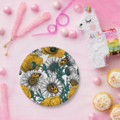 De weide in geel papieren bordje (Feest)