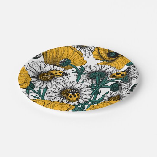 De weide in geel papieren bordje (Gekanteld)