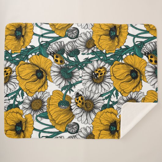 De weide in geel sherpa deken (Voorkant (horizontaal))