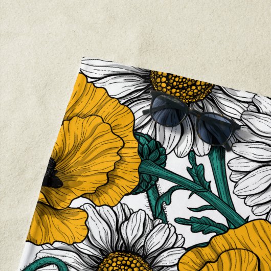 De weide in geel strandlaken (In situ)