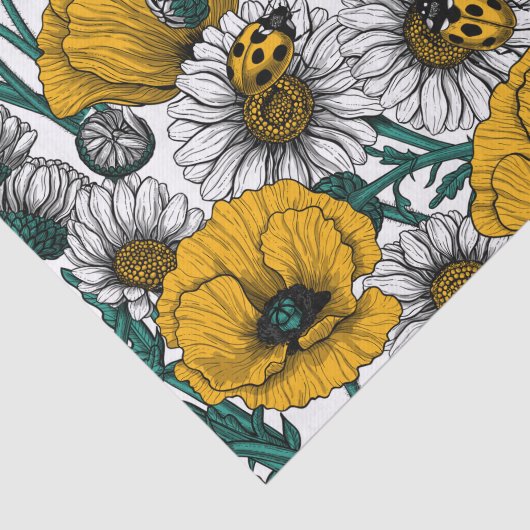 De weide in geel tissuepapier (Detail)