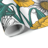 De weide in geel verpakkingspapier cadeaupapier (Rol Hoek)