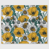 De weide in geel verpakkingspapier cadeaupapier (Vlak)