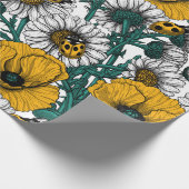 De weide in geel verpakkingspapier cadeaupapier (Hoek)