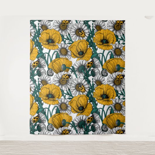 De weide in geel wandkleed (Voorkant)