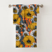 De weide is geel en blauw bad handdoek (Insitu)