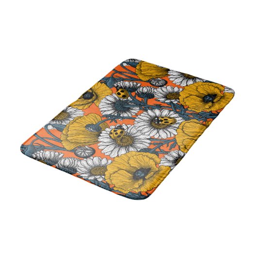 De weide is geel en blauw badmat (Gekanteld)