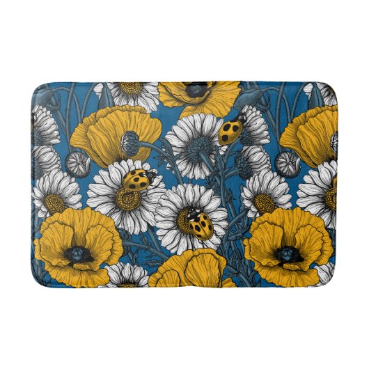 De weide is geel en blauw badmat (Voorkant)