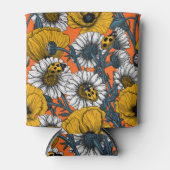 De weide is geel en blauw blikjeskoeler (Voorkant)