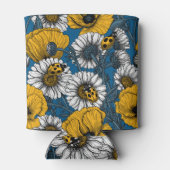 De weide is geel en blauw blikjeskoeler (Achterkant)