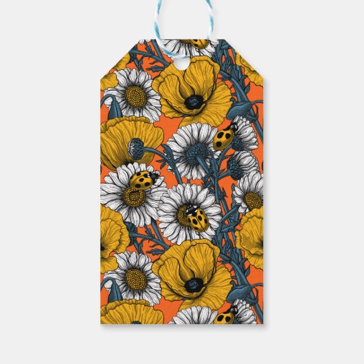 De weide is geel en blauw cadeaulabel (Achterkant)