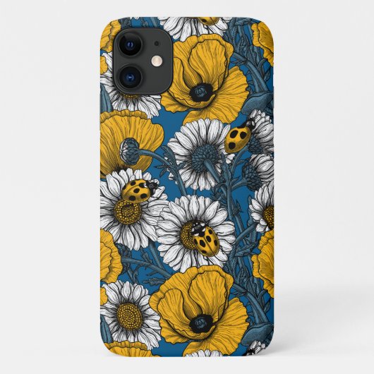 De weide is geel en blauw Case-Mate iPhone case (Achterkant)