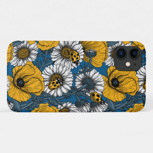 De weide is geel en blauw Case-Mate iPhone case (Achterkant (horizontaal))