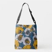 De weide is geel en blauw crossbody tas (Achterkant)