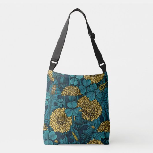De weide is geel en blauw crossbody tas (Voorkant)