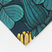 De weide is geel en blauw fleece deken (Hoek)