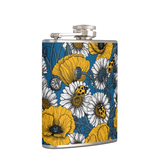 De weide is geel en blauw heupfles (Rechts)