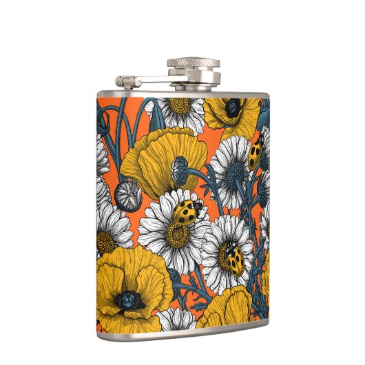 De weide is geel en blauw heupfles (Rechts)