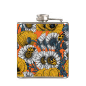 De weide is geel en blauw heupfles (Achterkant)