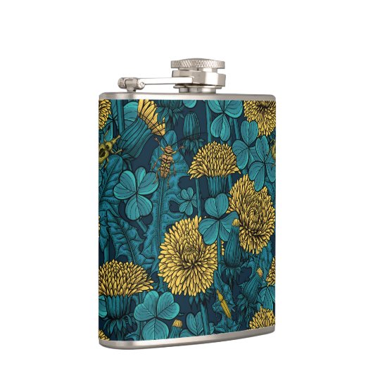 De weide is geel en blauw heupfles (Rechts)